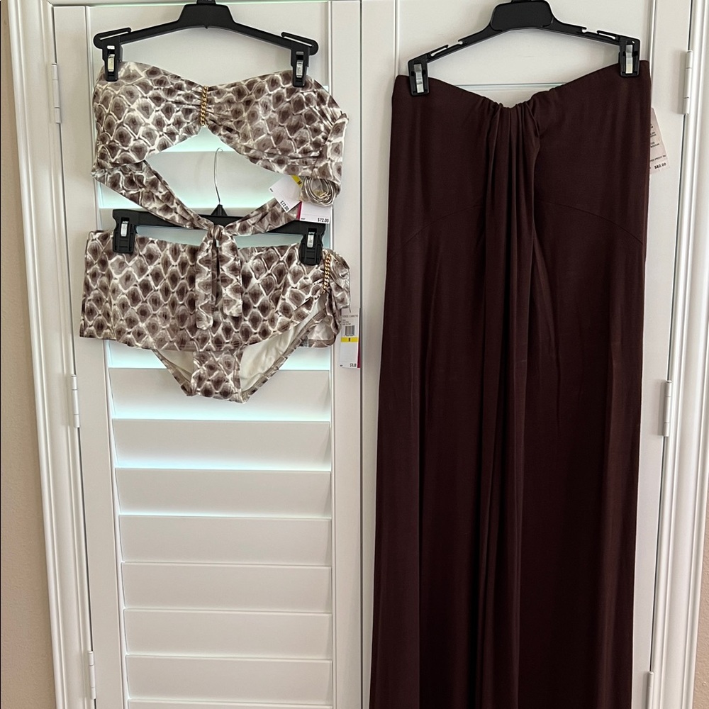 Vince Camuto Swimsuit and Kenneth Cole Maxi Dress Coverup